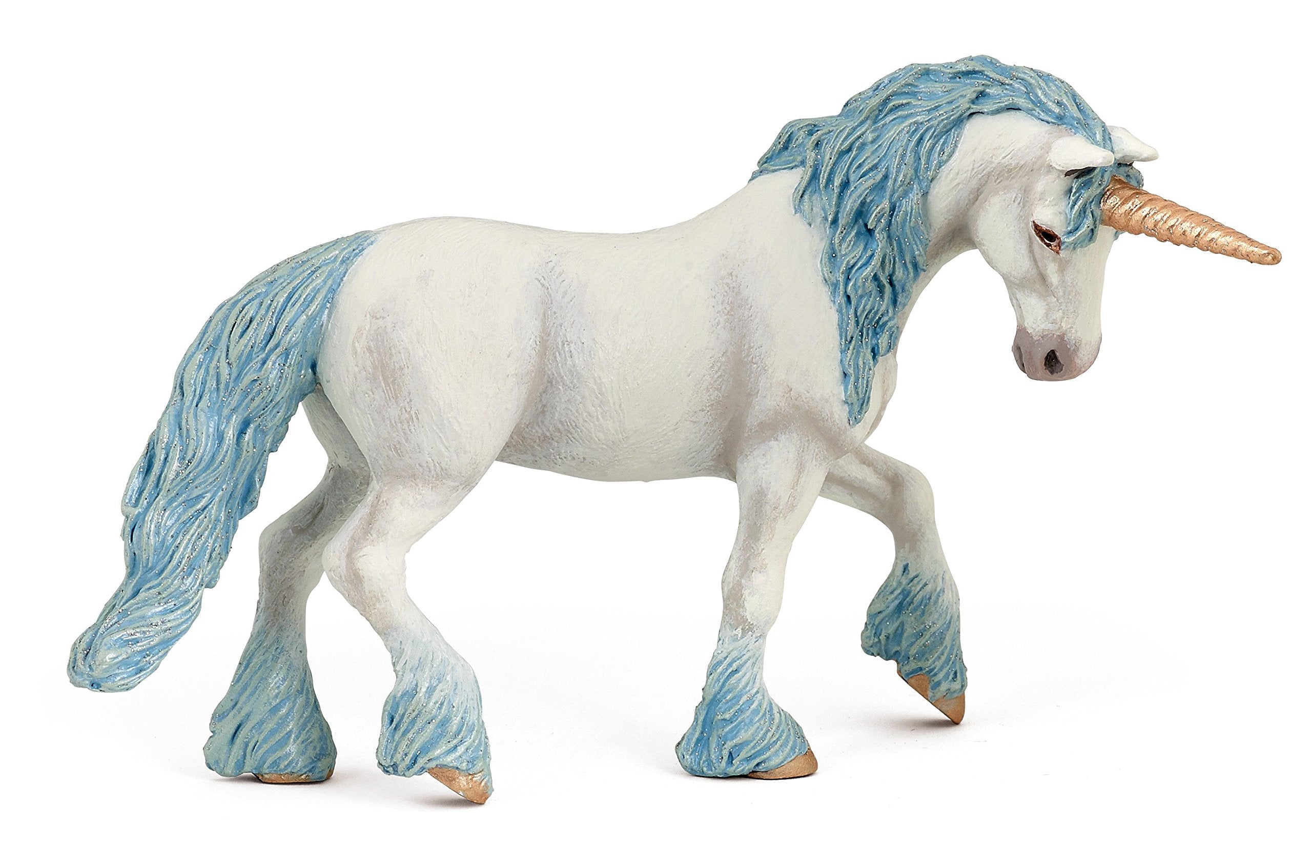 Papo Magic Unicorn with Blue Toy Figure