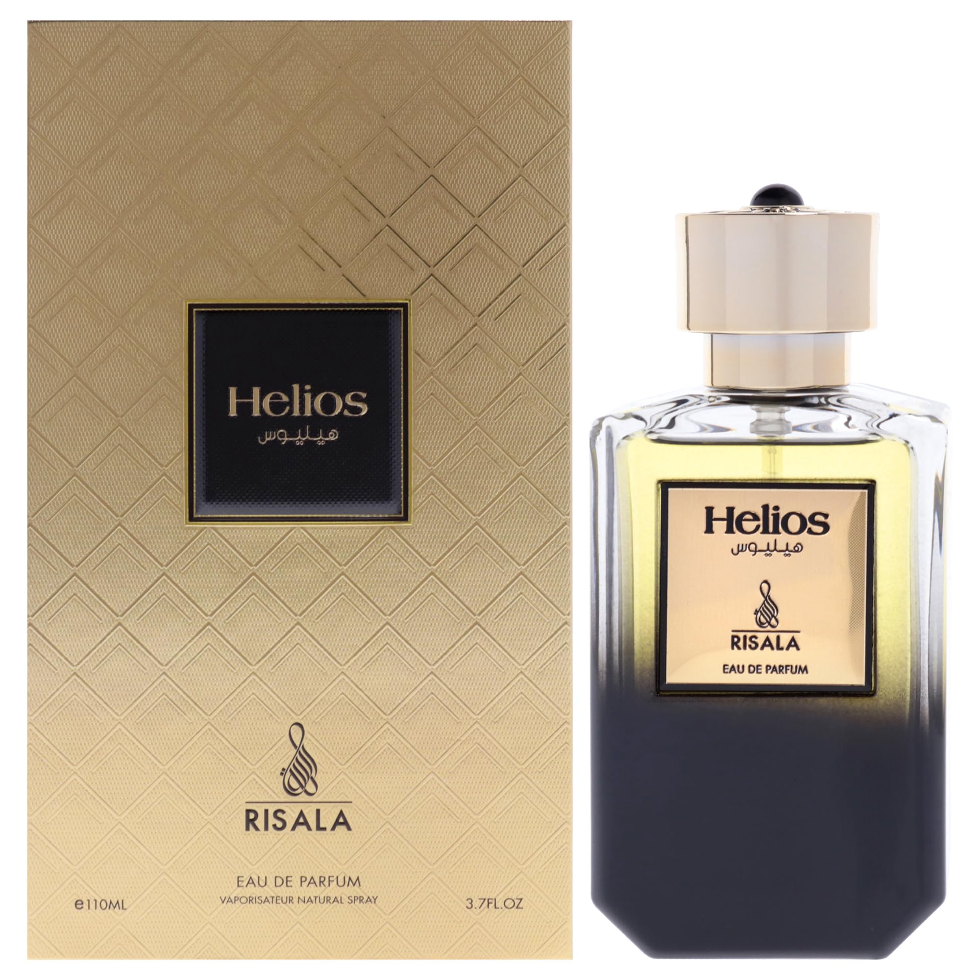 Risala Helios Eau de Parfum Unisex, Aromatic Fragrance with Lavender Mint Honey Tobacco and Vanilla, 3.7 oz Spray