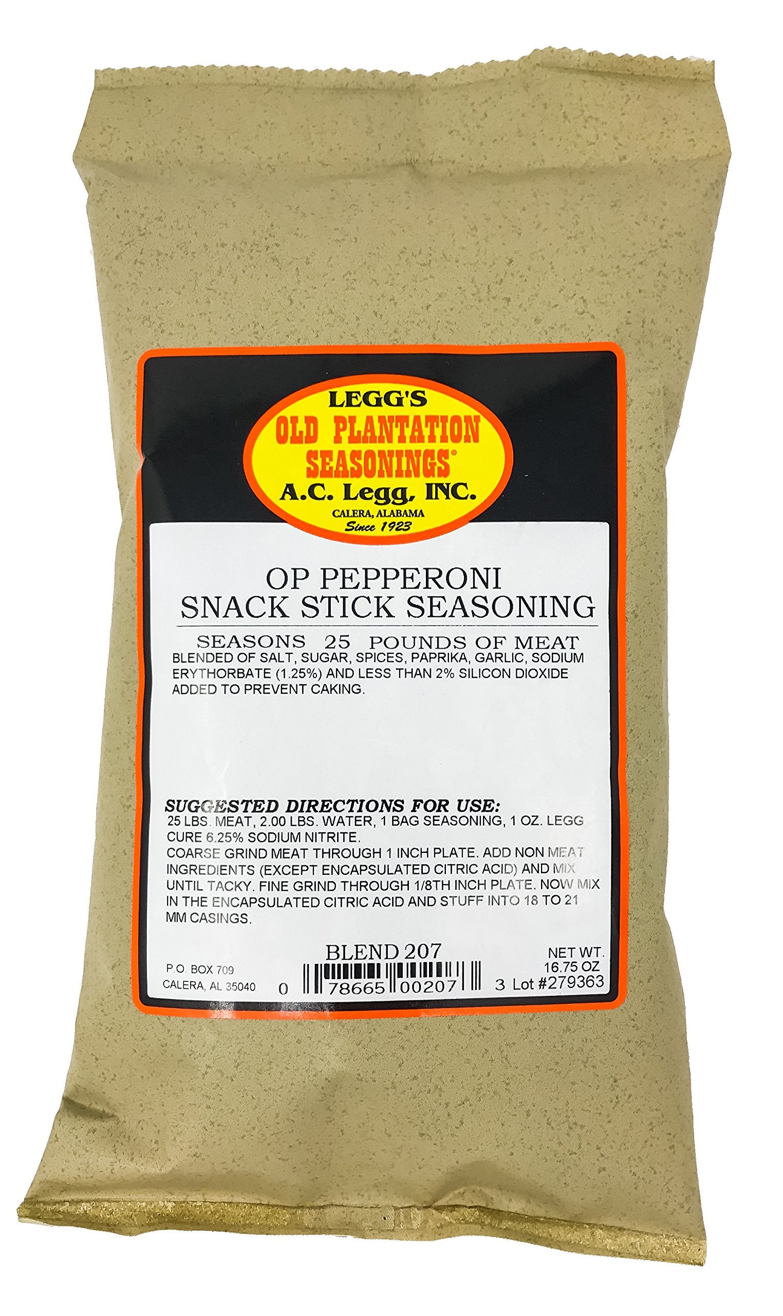 Condimento en palitos de pepperoni AC Legg, 16,75 onzas