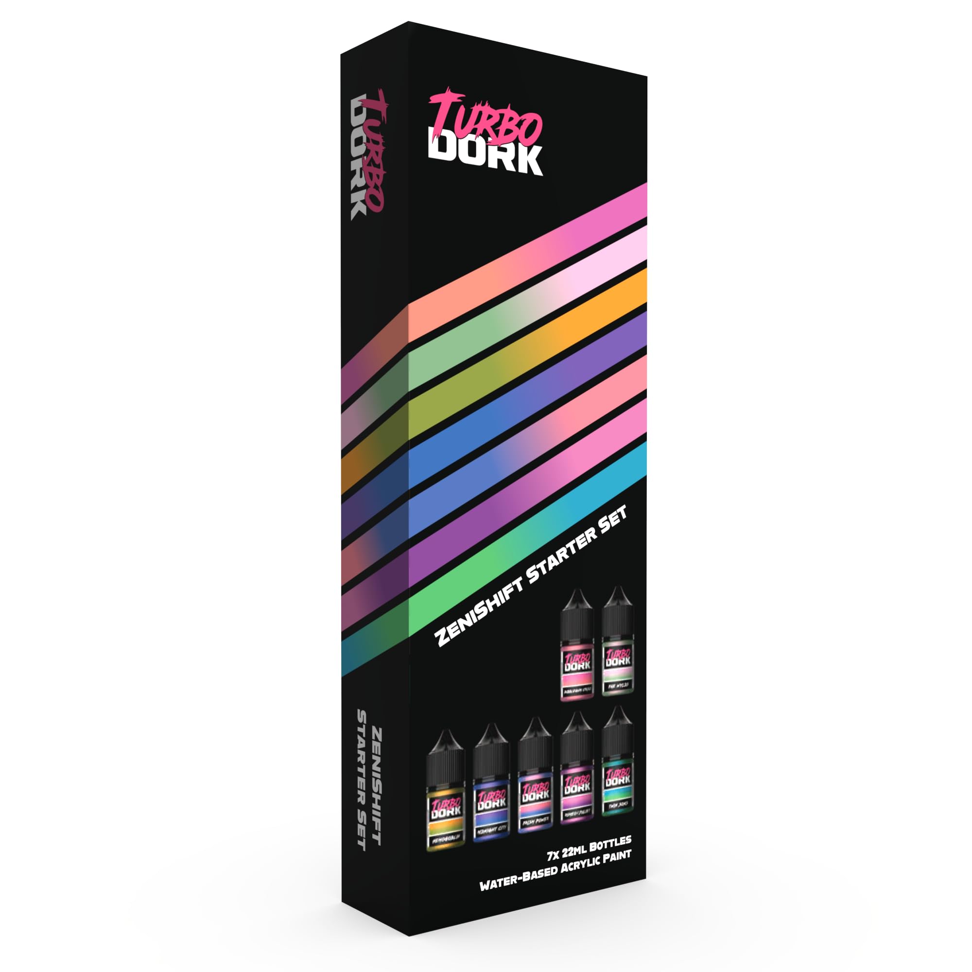 Turbo Dork ZeniShifts Acrylic Paints Starter Set - Water-based Non-Toxic Metallic Color Shifting Paints