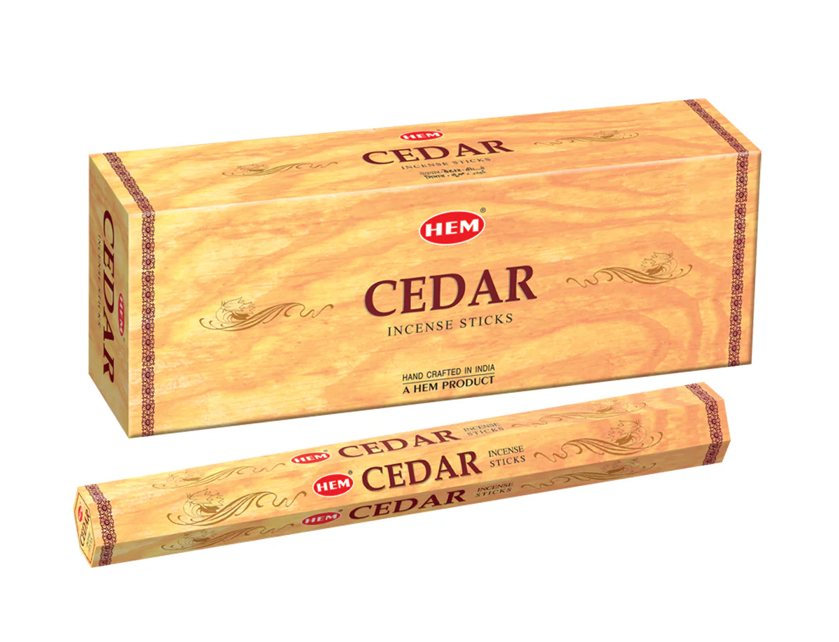 Incienso de cedro Hem, caja de 120 varillas