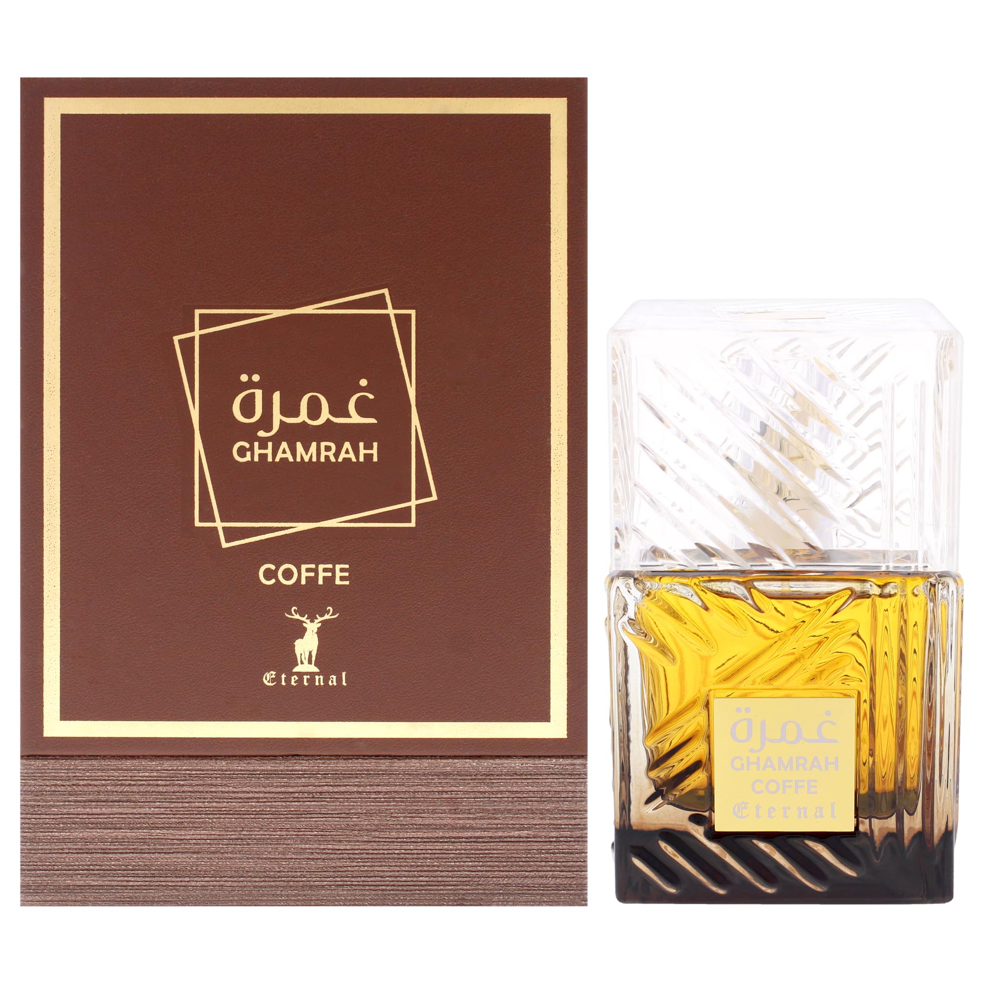 Khalis Ghamrah Coffee Eternal Collection Eau de Parfum Unisex, Spicy Gourmand Fragrance with Coffee Vanilla Tonka and Musk, 3.4 oz Spray