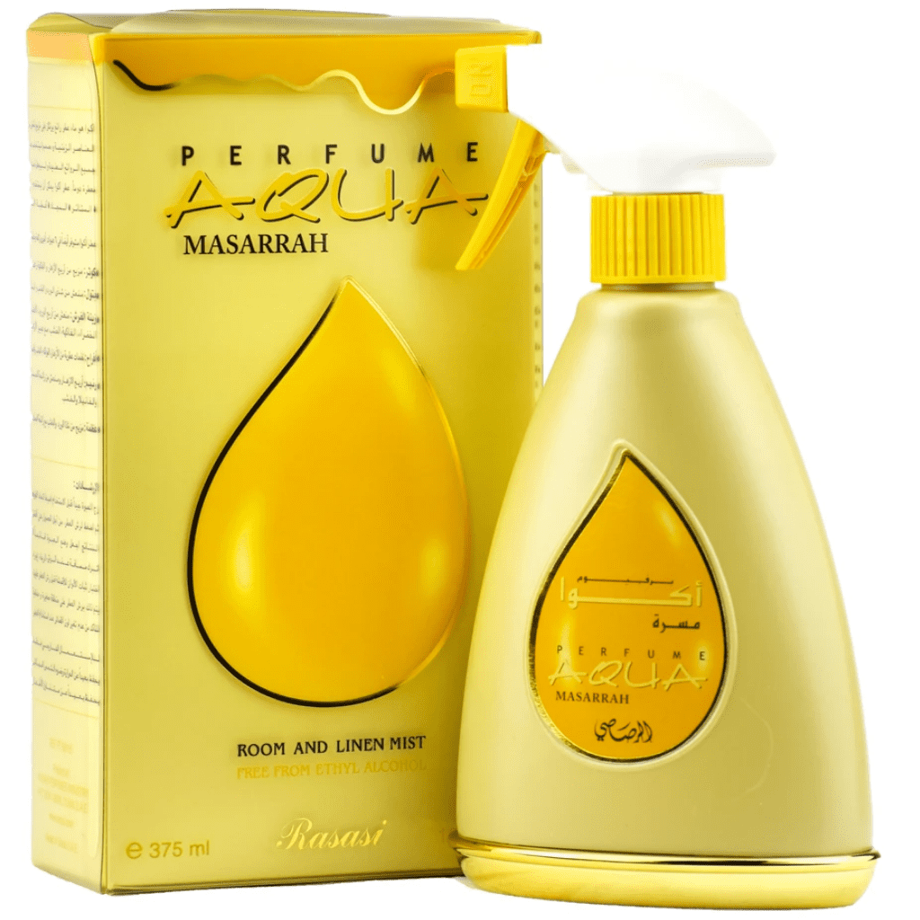 Rasasi Aqua Masarrah Water-Based Room & Linen Spray, 12.7 Oz (375ml)
