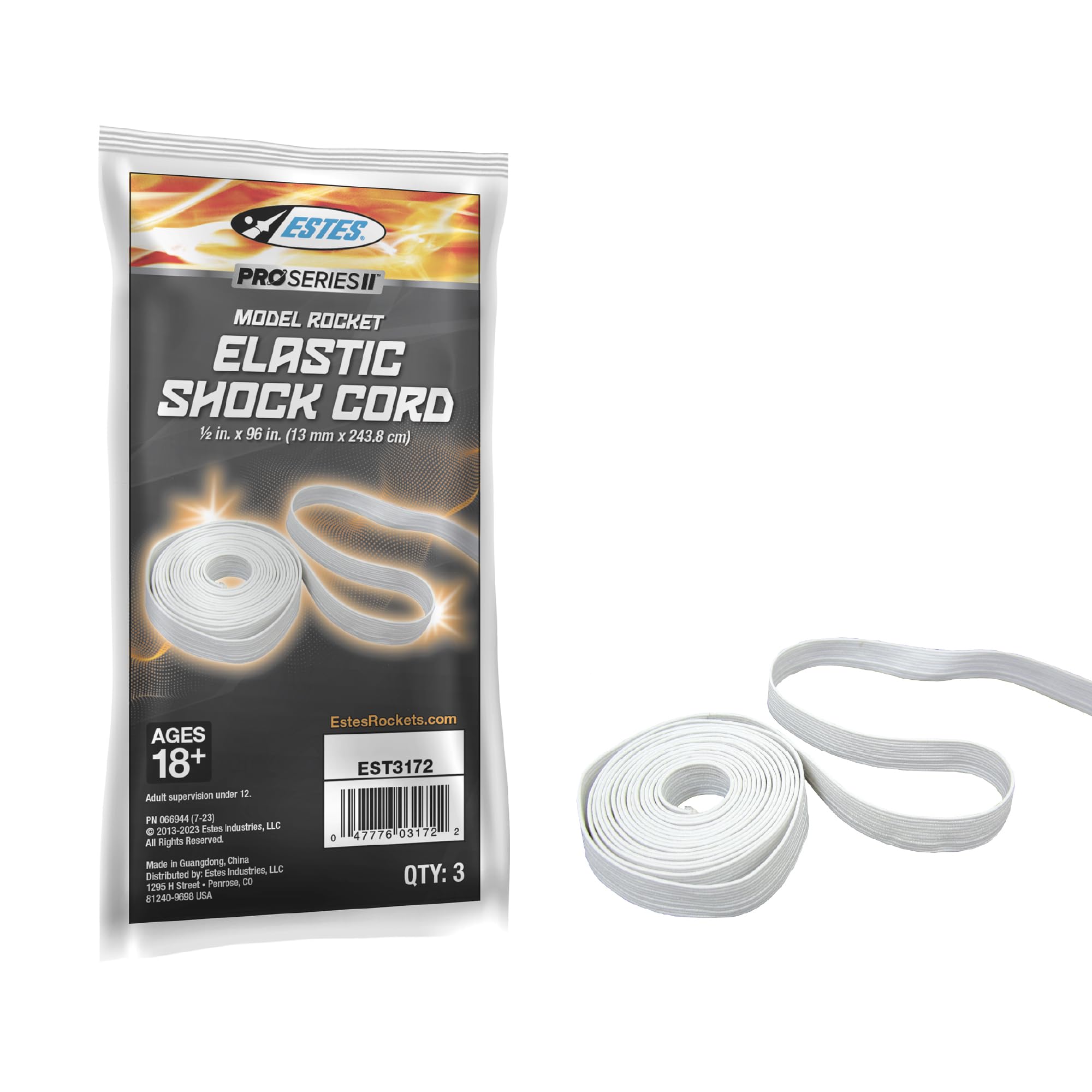 Estes 3172 PSII Shock-Cord Accessory Pack, Flying-Rocket-Model Elastic Cord