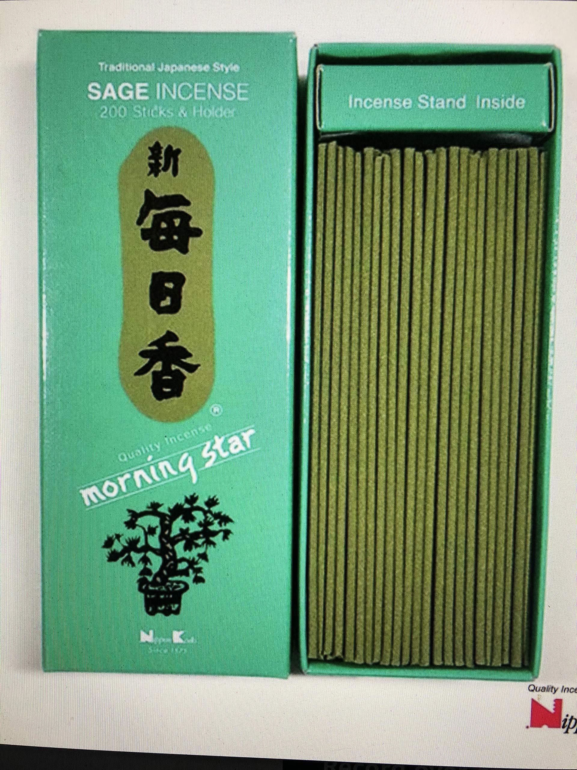 Incienso Morning Star Sage, 200 varillas