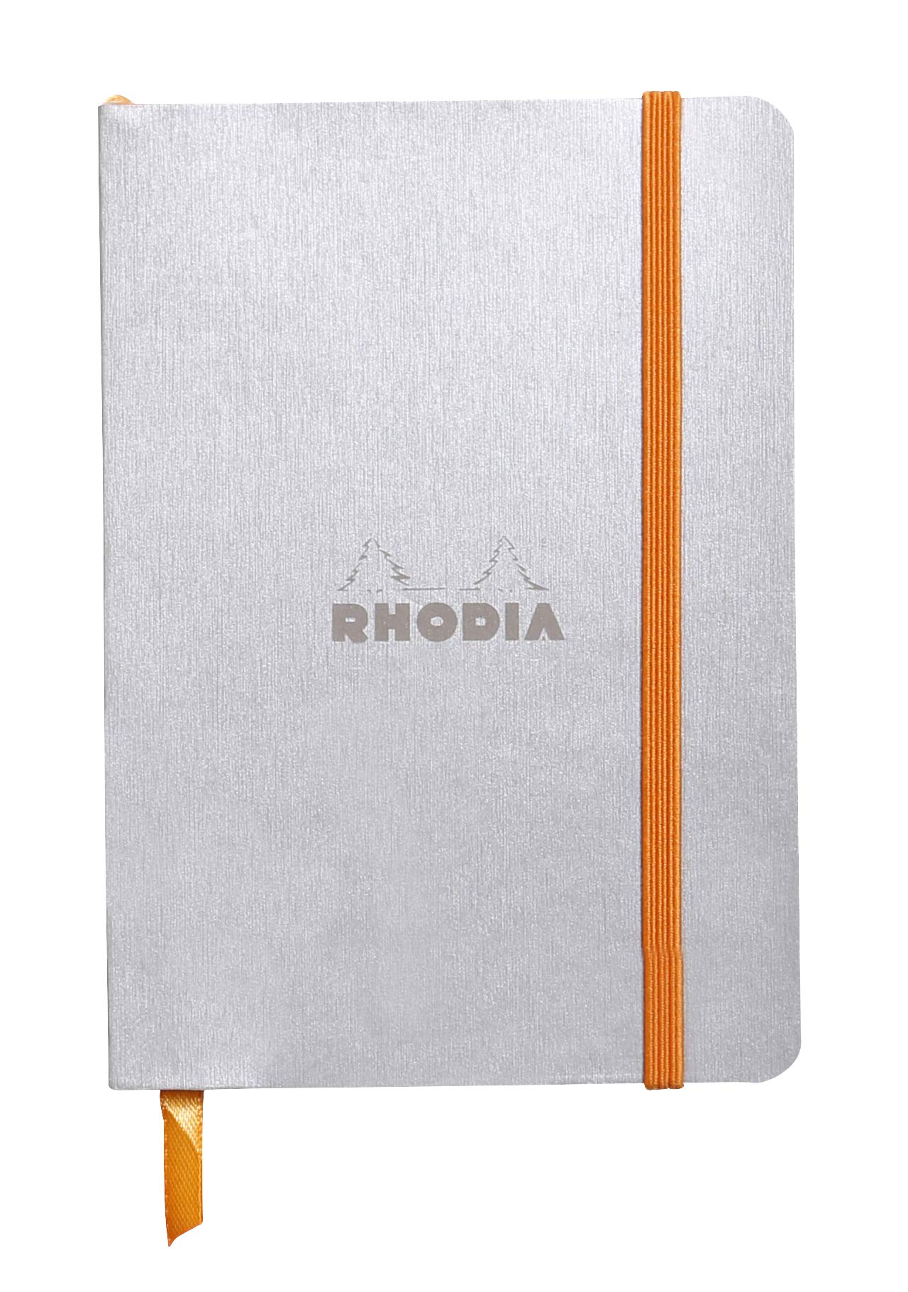 Rhodia Rhodiarama Soft Notebook - 72 Dots Sheets - 4 x 5 1/2 - Silver