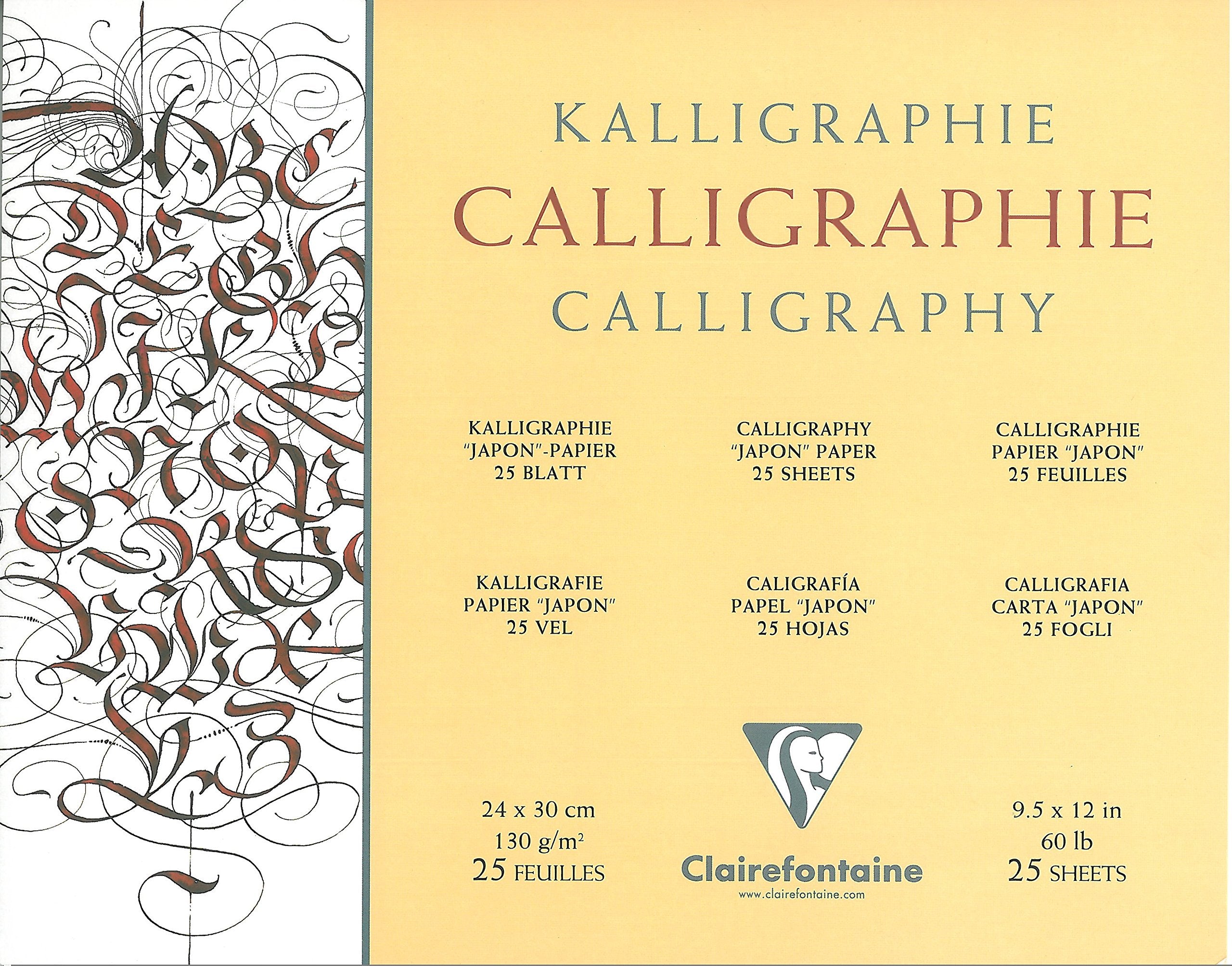 Clairefontaine Calligraphy Pad - Simili Japon Paper - 25 sheets - 9 1/2 x 12