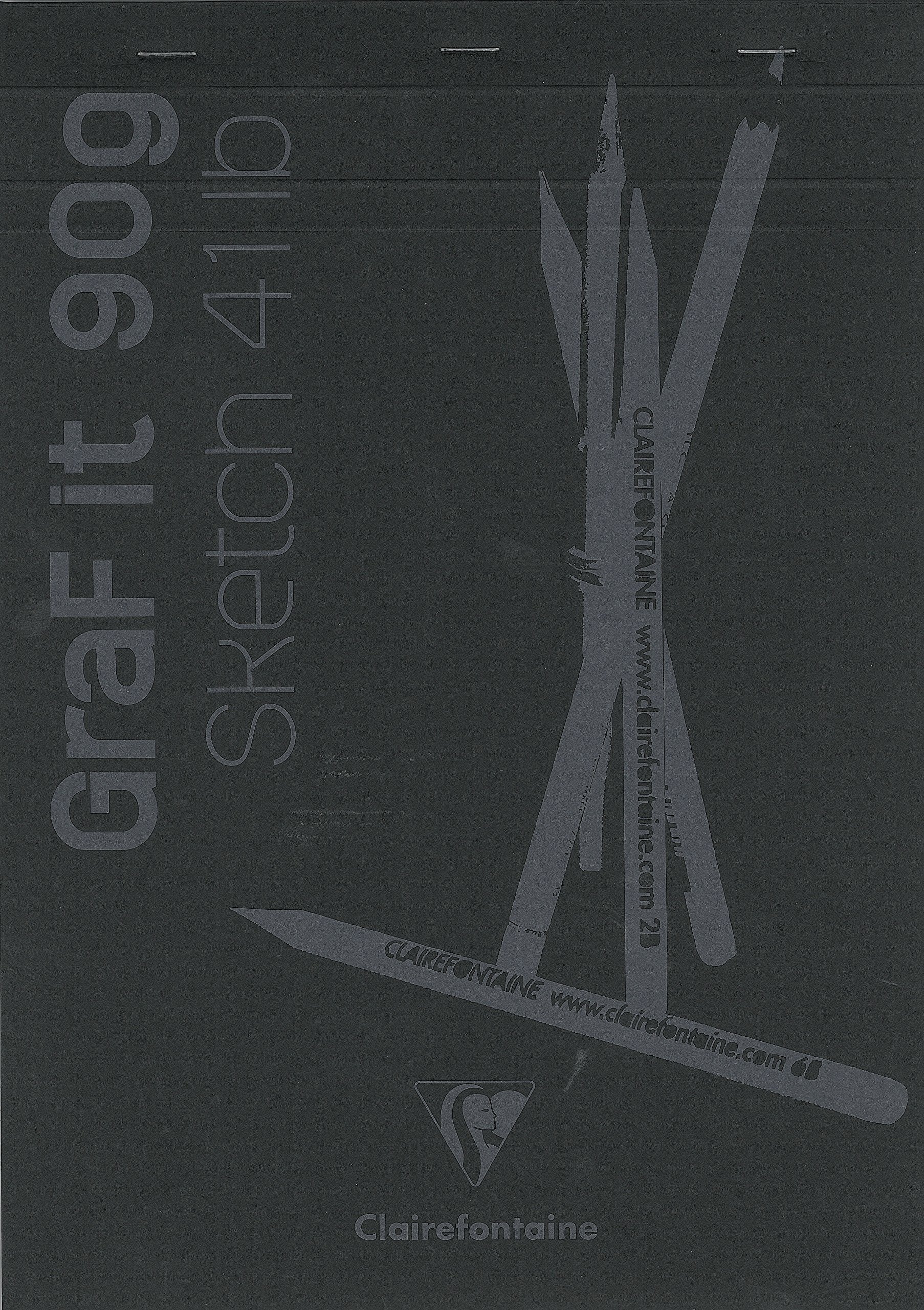 Clairefontaine GraF it Sketch Pads - Blank 80 sheets - 8 x 12 - Black