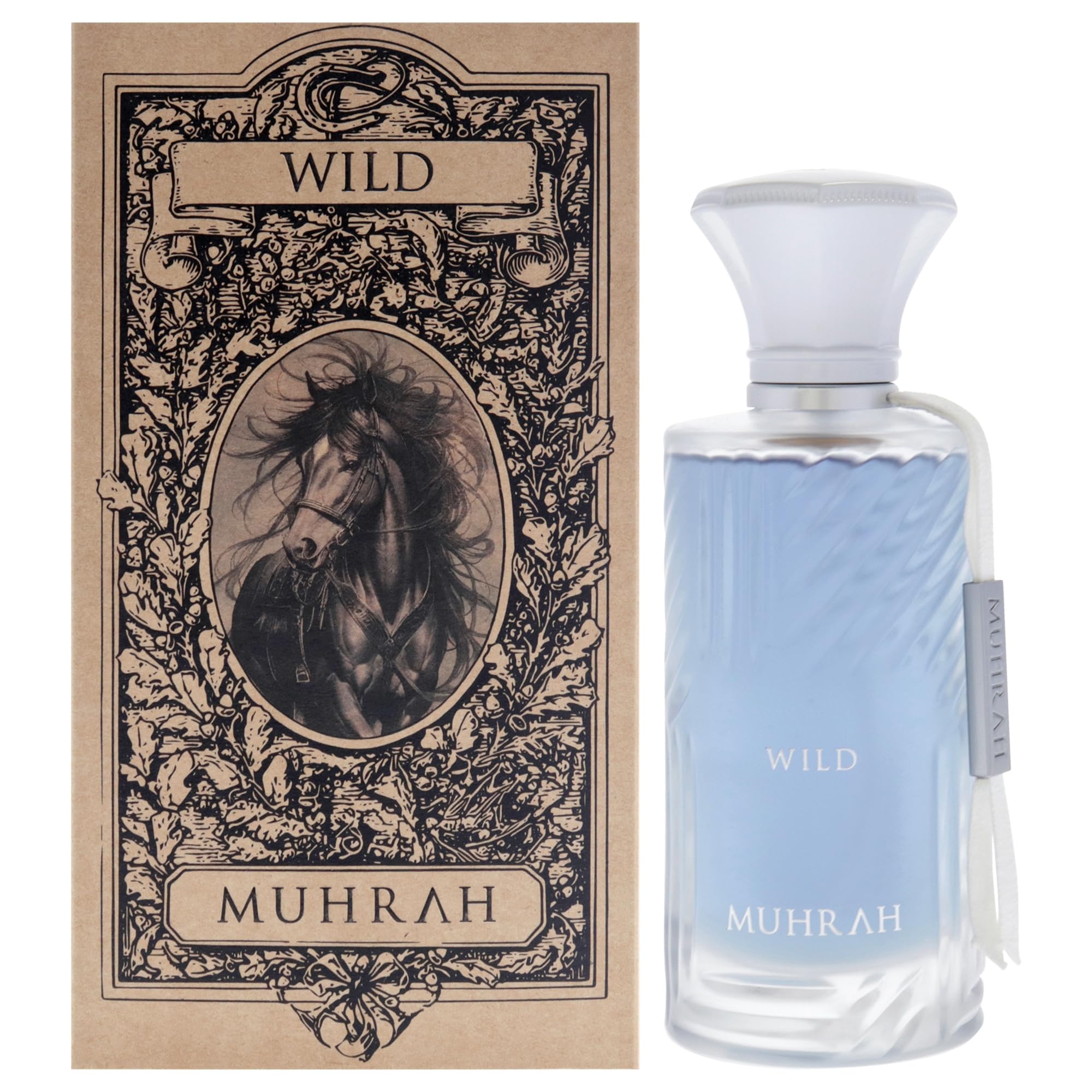 Muhrah Wild Eau de Parfum for Men, Fresh Oriental Fragrance with Grapefruit Ambroxan and Woody Notes, 3.4 oz Spray