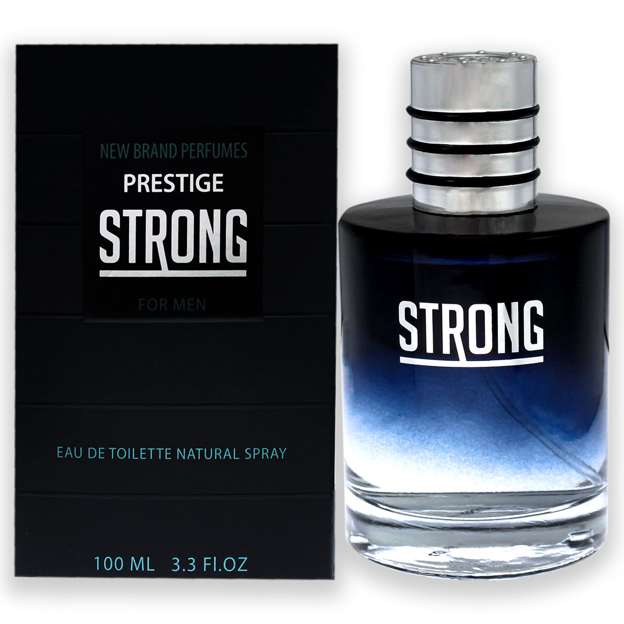 New Brand Prestige Strong Eau de Toilette Men Aromatic Woody Scent 3.3 oz Spray