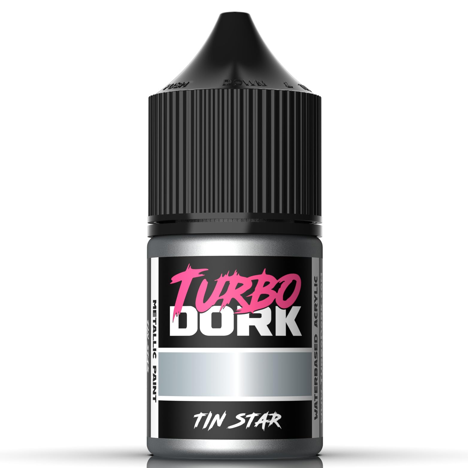 Turbo Dork Tin Star Metallic Acrylic Paint 22ml Bottle - Water-based Non-Toxic Metallic Finish Paint