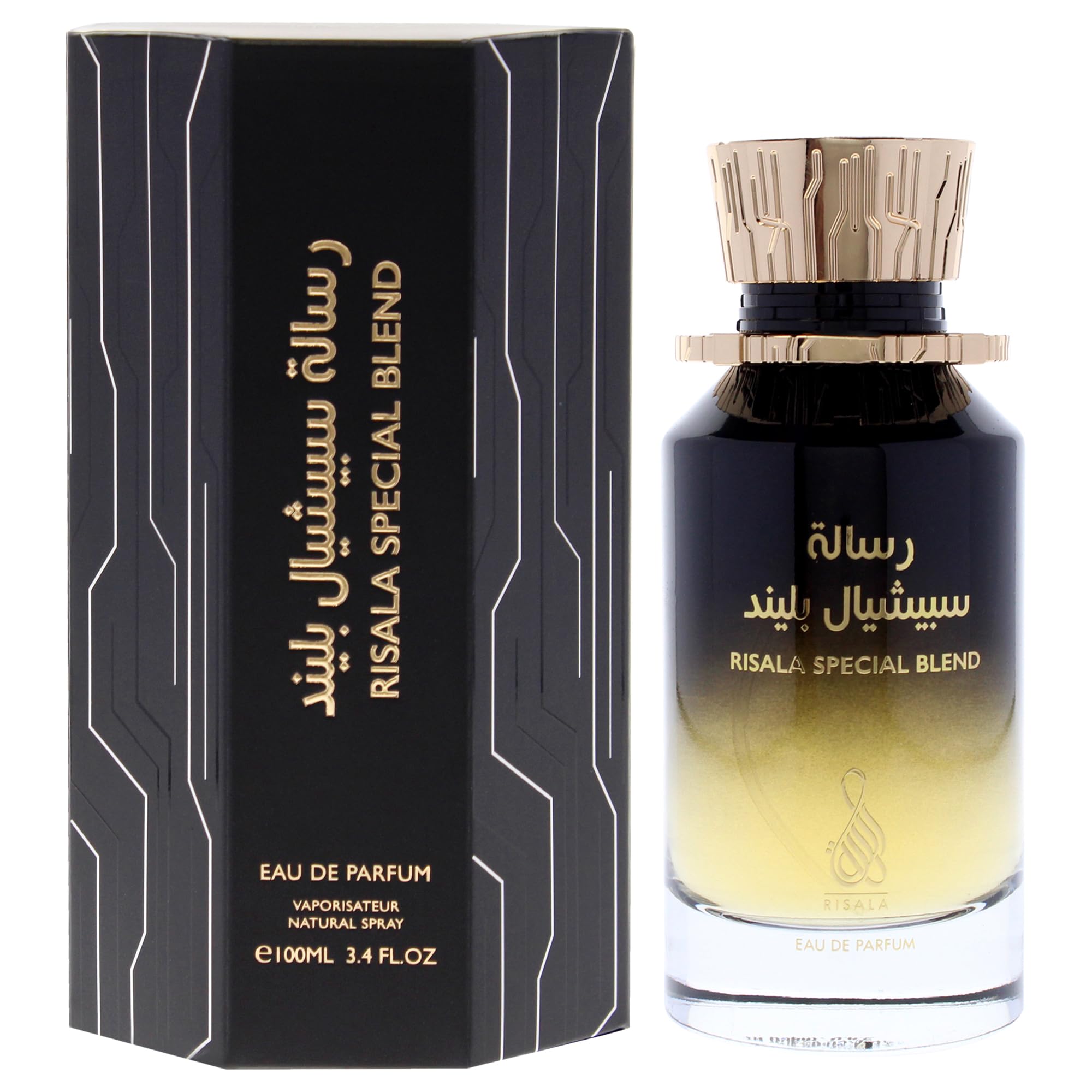 Risala Special Blend Eau de Parfum Unisex, Woody Floral Spicy Fragrance with Raspberry Saffron Sandalwood and Ylang Ylang, 3.4 oz Spray