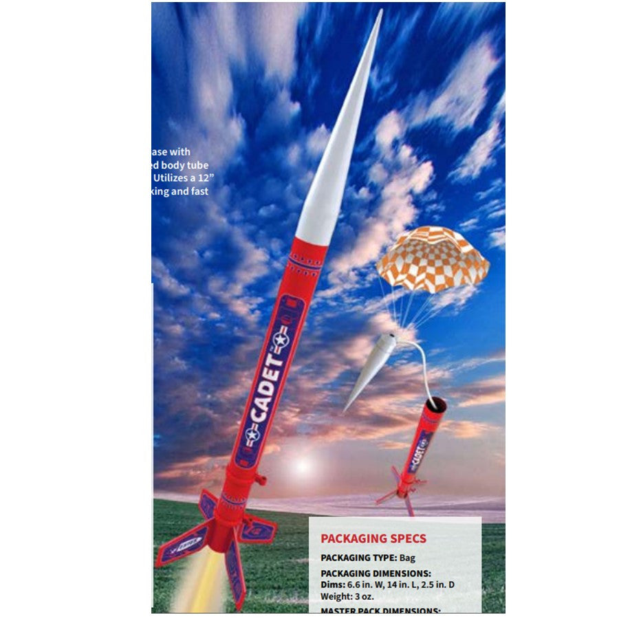 R Model Rockets Estes Cadet Model Rocket Kit Beginner-Friendly Rocket with Parachute R ...