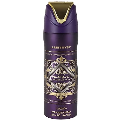 Lattafa Badee Al Oud Amethyst Deodorant Spray 6.7 Ounce (200 ml)