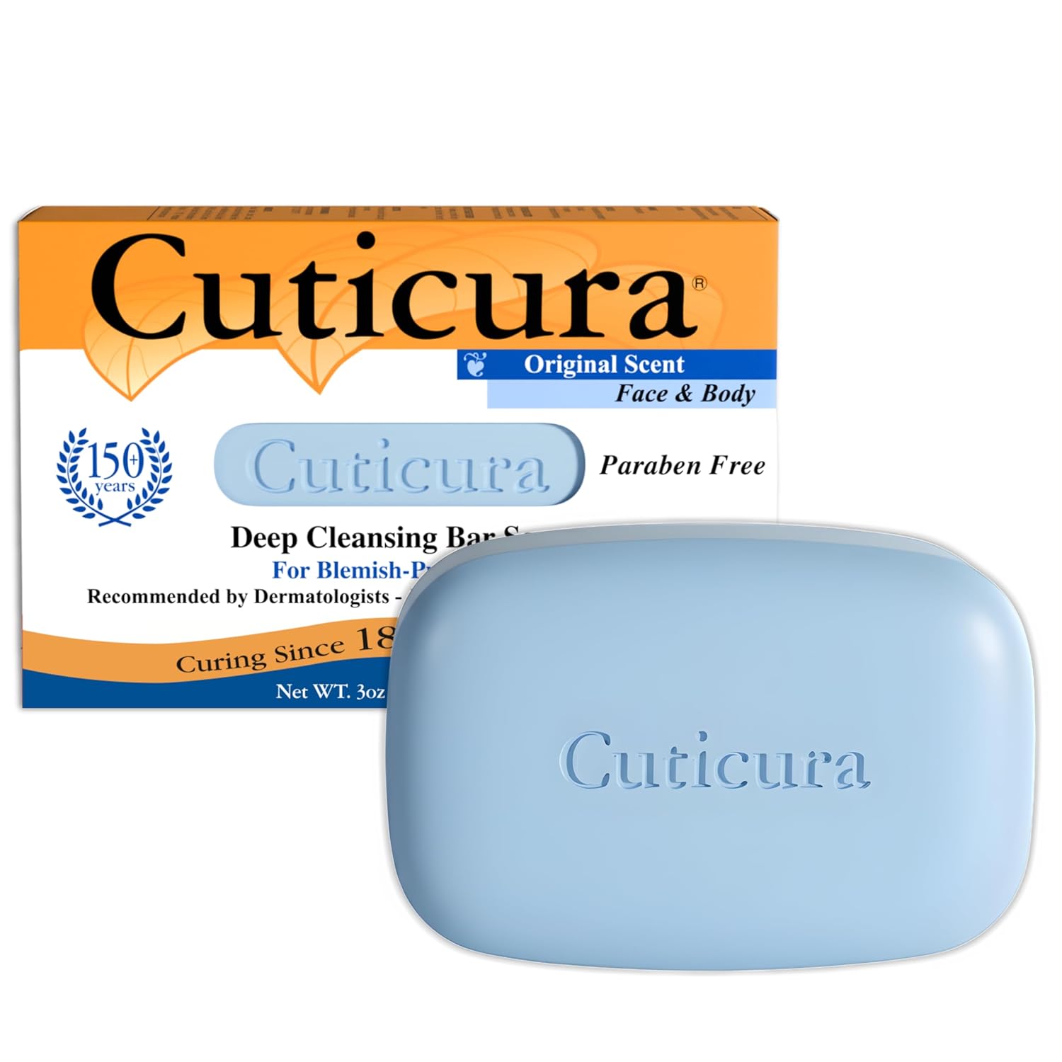 Cuticura Deep Cleansing Face and Body Soap - Original Scent - 3 Oz