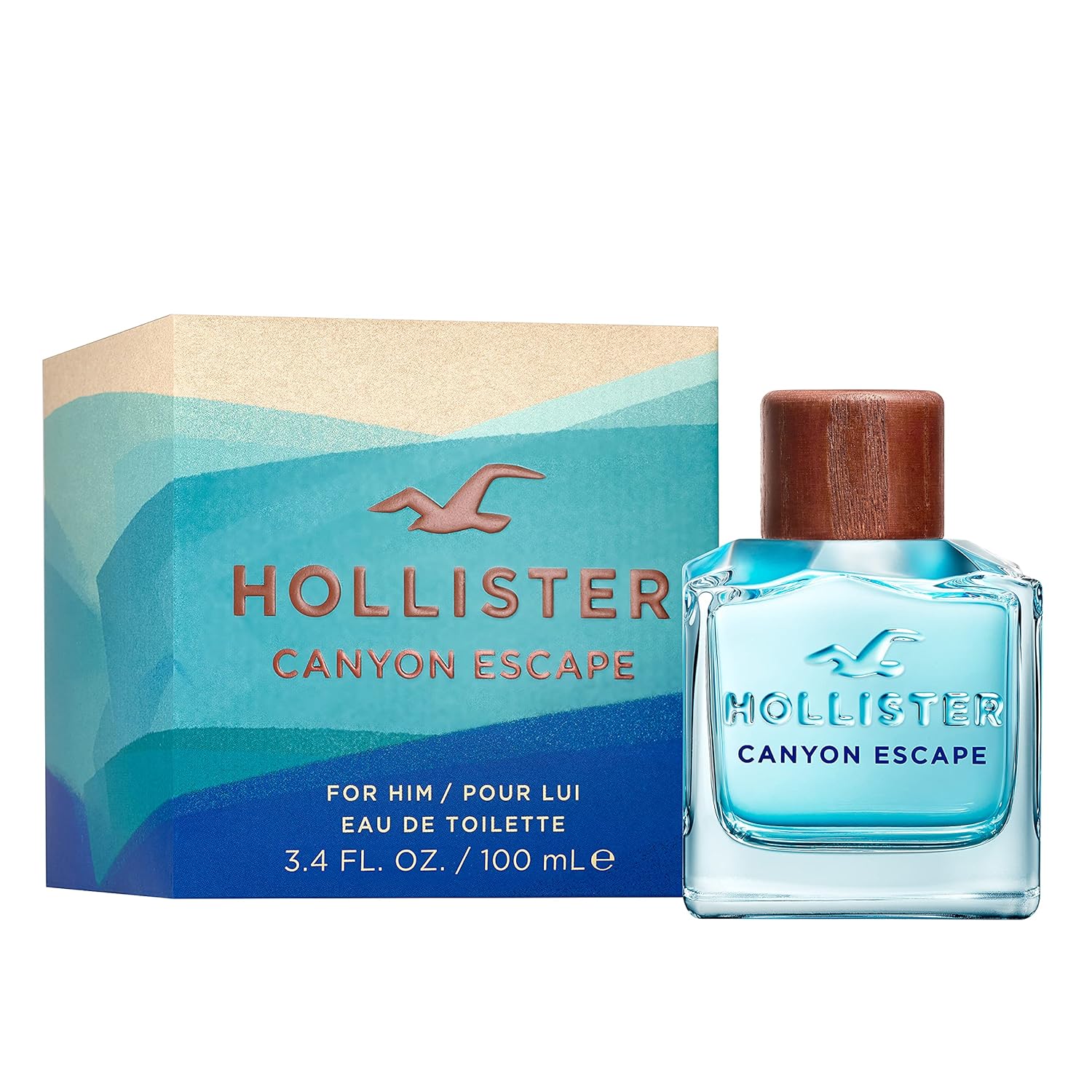 Hollister Canyon Escape EDT Spray for Men, 3.4 Oz