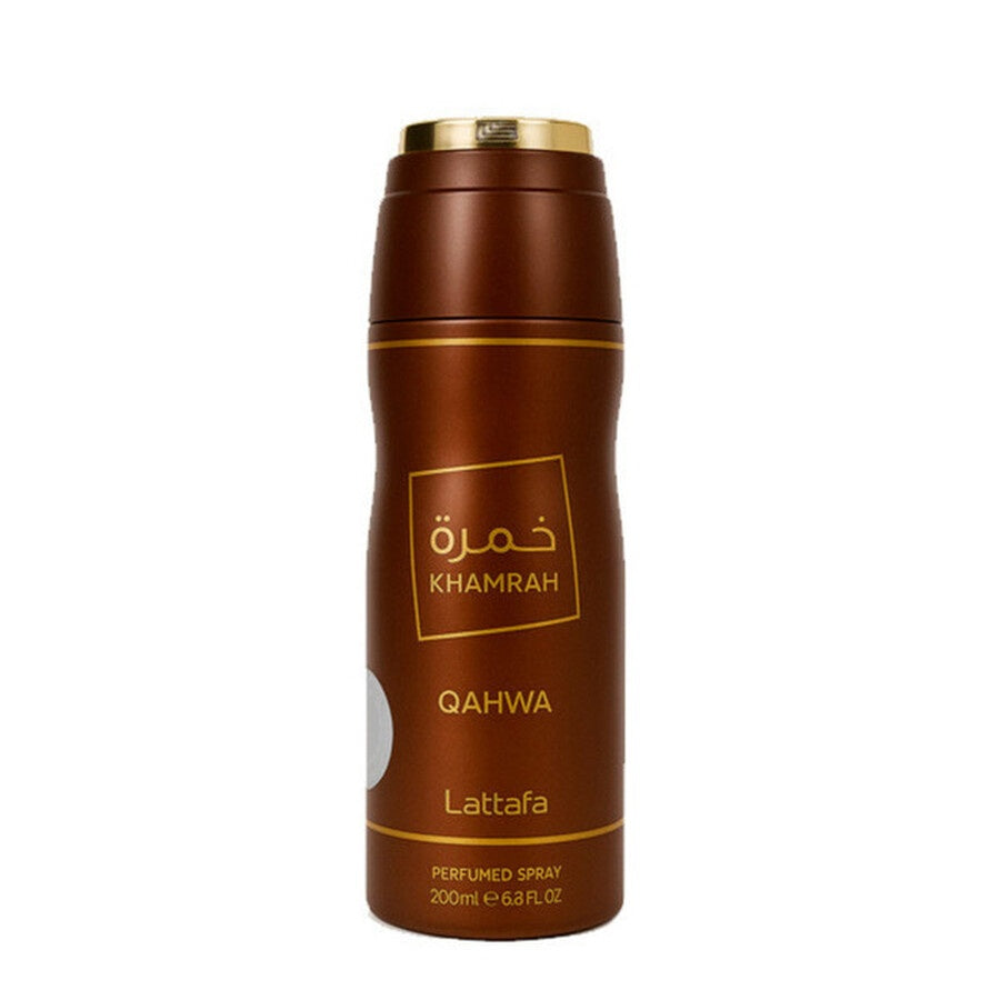 Lattafa Khamrah Qahwa Perfumed Body Spray 6.7 Ounce (200 ml)