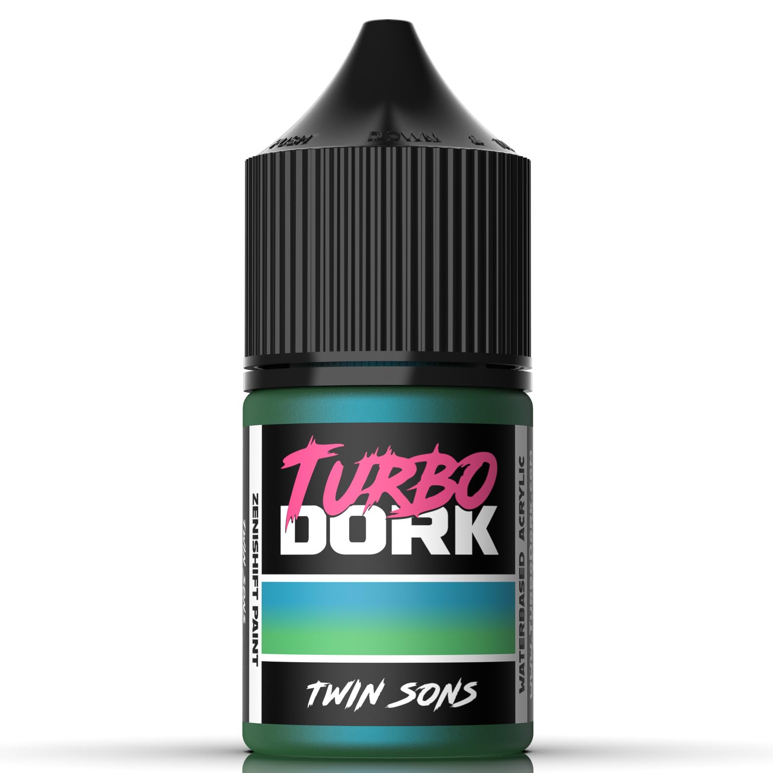 Turbo Dork Twin Sons ZeniShift Acrylic Paint 22ml Bottle - Water-based Non-Toxic Metallic Color Shifting Paint