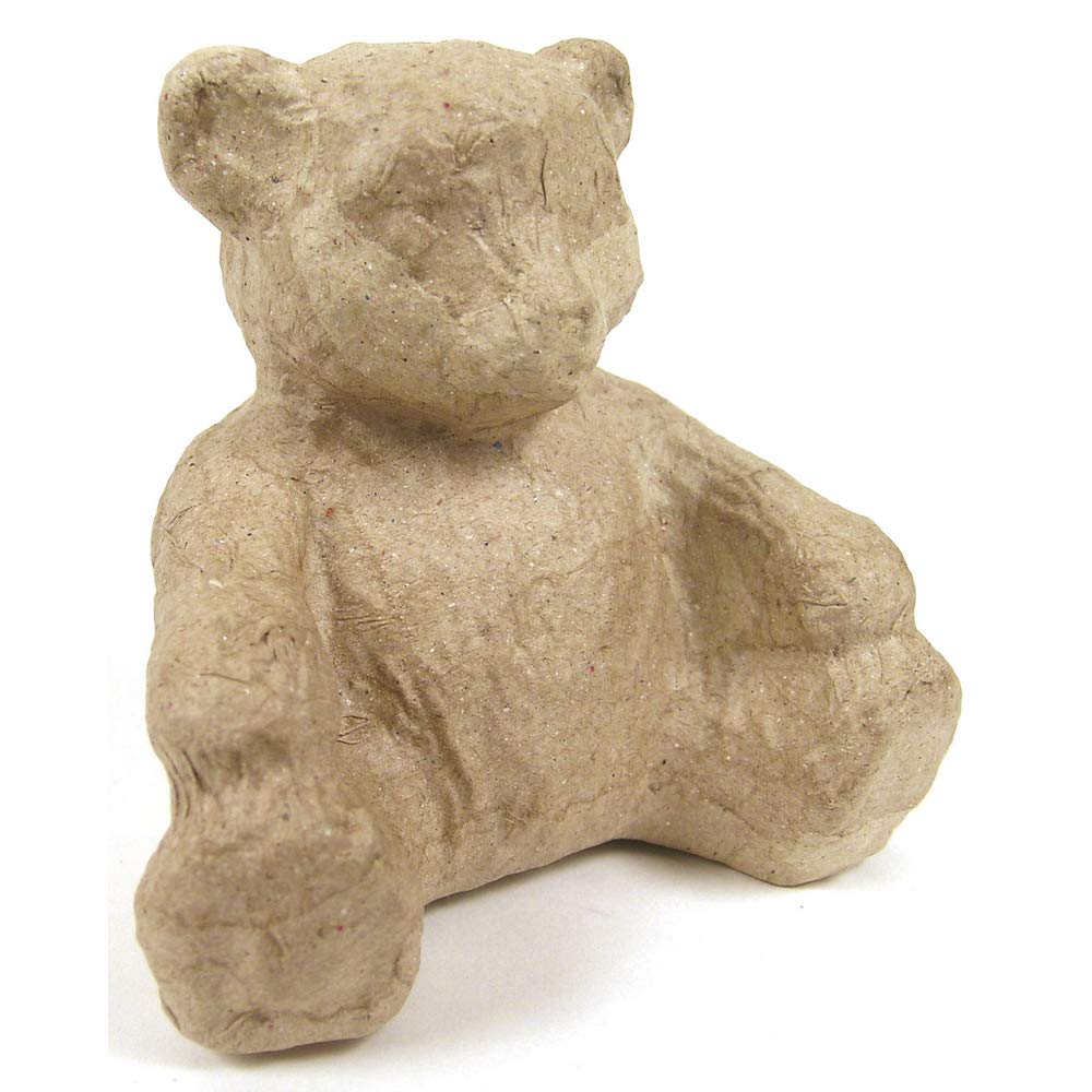 Decopatch Papier-Mache Small Animal Figurines - 4 1/2 to 5" - Bear #1