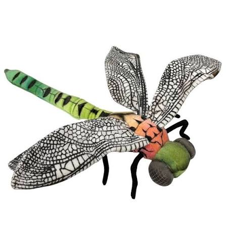 HANSA Dragonfly Plush Stuffed Animal, Realistic Handcrafted Design, 13.4 Inch
