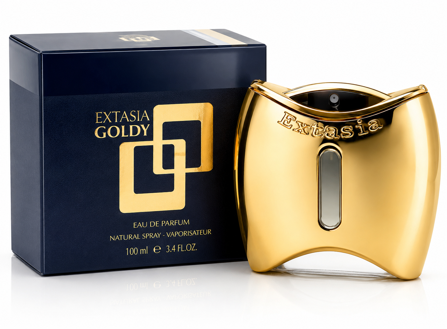 New Brand Extasia Goldy EDP for Women  EDP Spray, 3.4 oz, Floral Fruity Amber