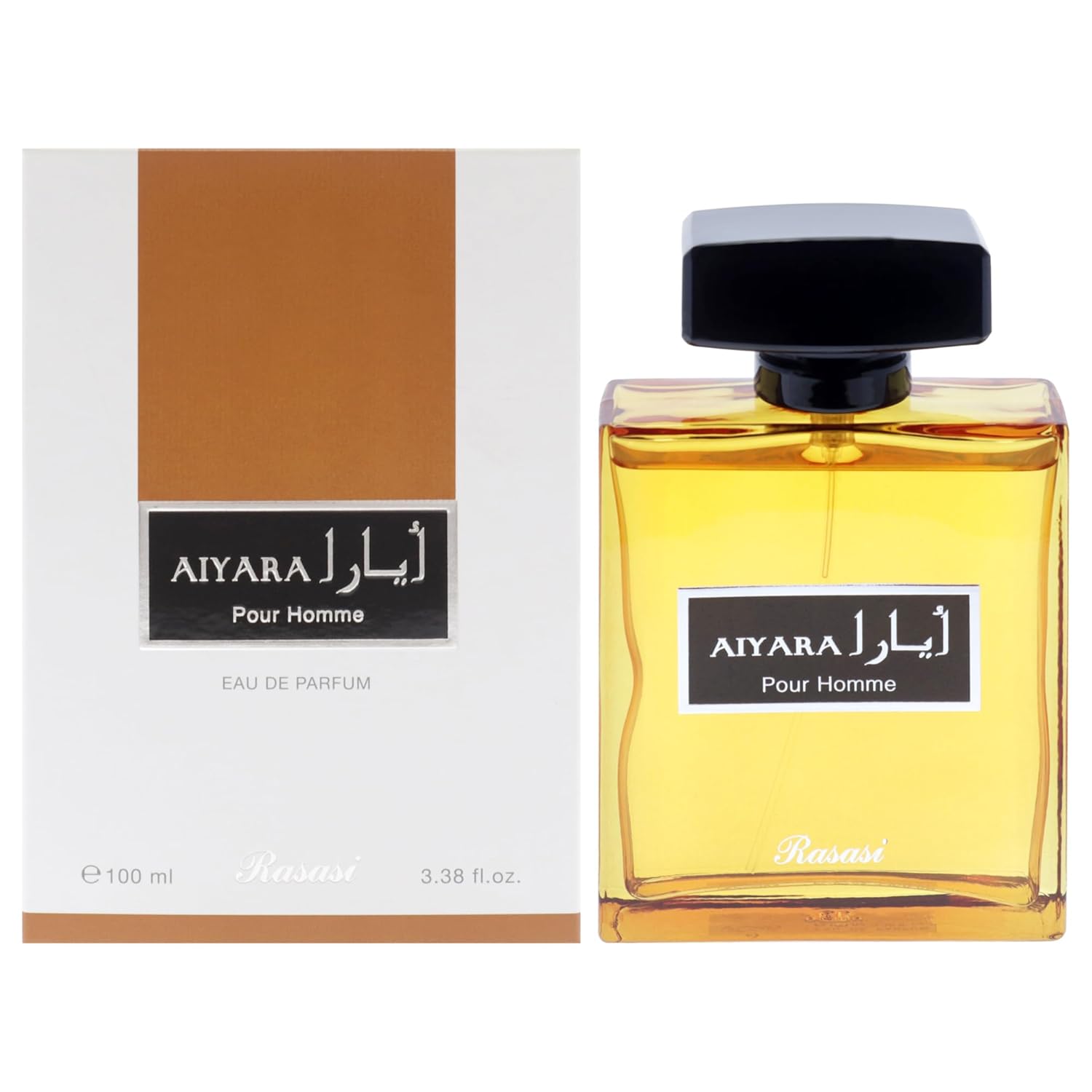 Rasasi Aiyara Eau de Parfum Spray for Men, 3.38 Fl Oz (100 ml)