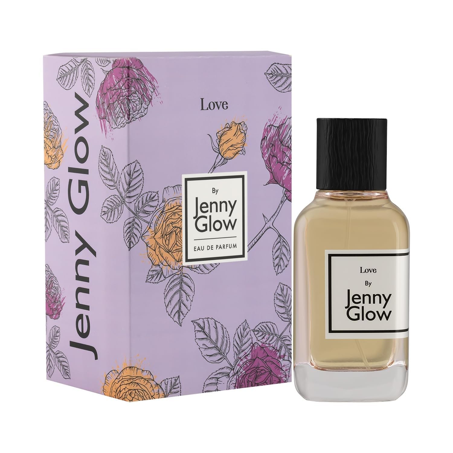 Jenny Glow Love Eau de Parfum for Women, Fresh Spicy Floral Fragrance for Everyday Wear, 3.4 oz Spray