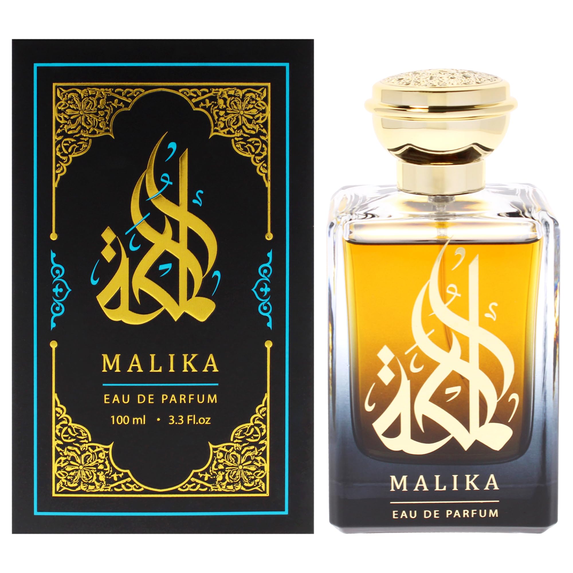 New Brand Oriental Malika Eau de Parfum Unisex, Rich Oriental Floral Amber Fragrance with Long-Lasting Warmth, 3.3 oz Spray