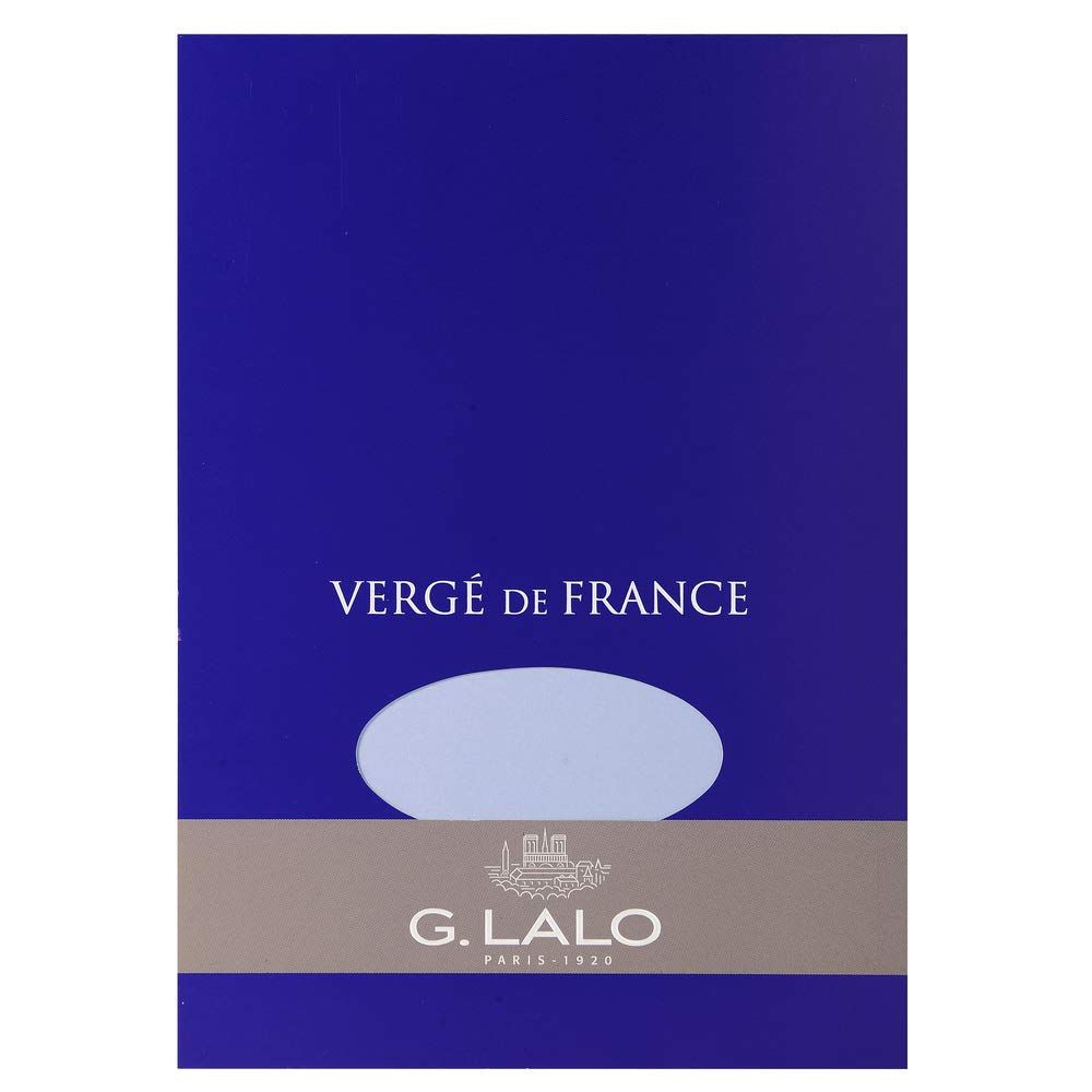 G. Lalo "Verg de France" 50 sheets tablets - 5 3/4 x 8 1/4 - Blue