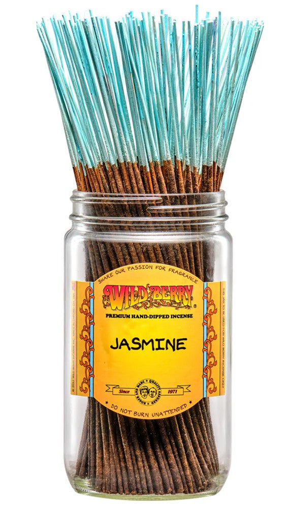 Wild Berry Jasmine Incense Sticks, 100 Count Hand-Dipped Aromatic Incense