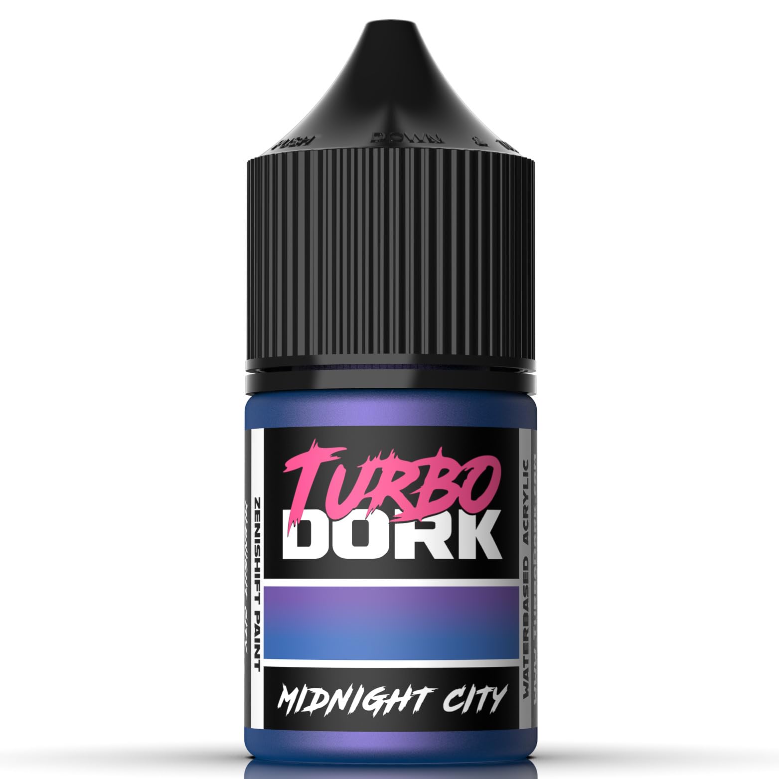 Turbo Dork Midnight City ZeniShift Acrylic Paint 22ml Bottle - Water-based Non-Toxic Metallic Color Shifting Paint