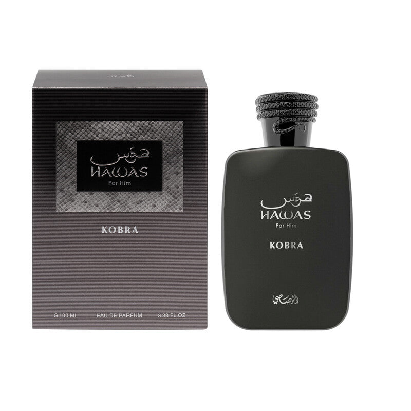 Rasasi Hawas Kobra Eau de Parfum, 3.38 Oz (100ml)
