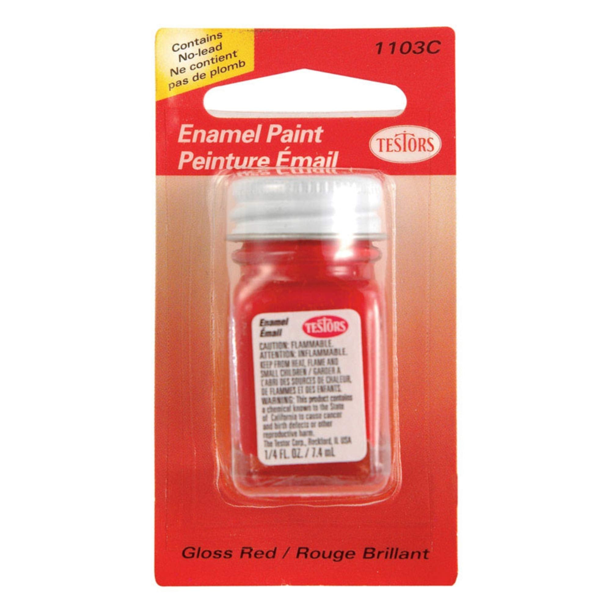 Pintura para pasatiempos Testor Corp. de 1/4 oz. de color ROJO de TESTORS. N.º de pieza del fabricante: 1103C3