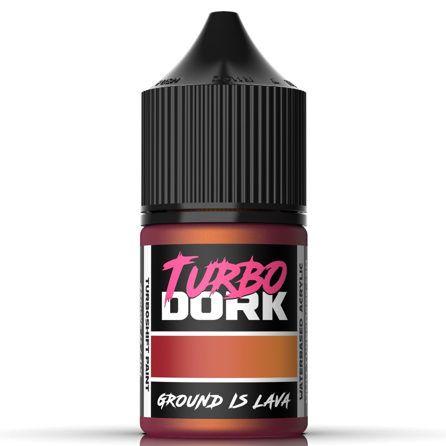Turbo Dork Ground Is Lava TurboShift Acrylic Paint 22ml Bottle - Water-based Non-Toxic Metallic Color Shifting Paint