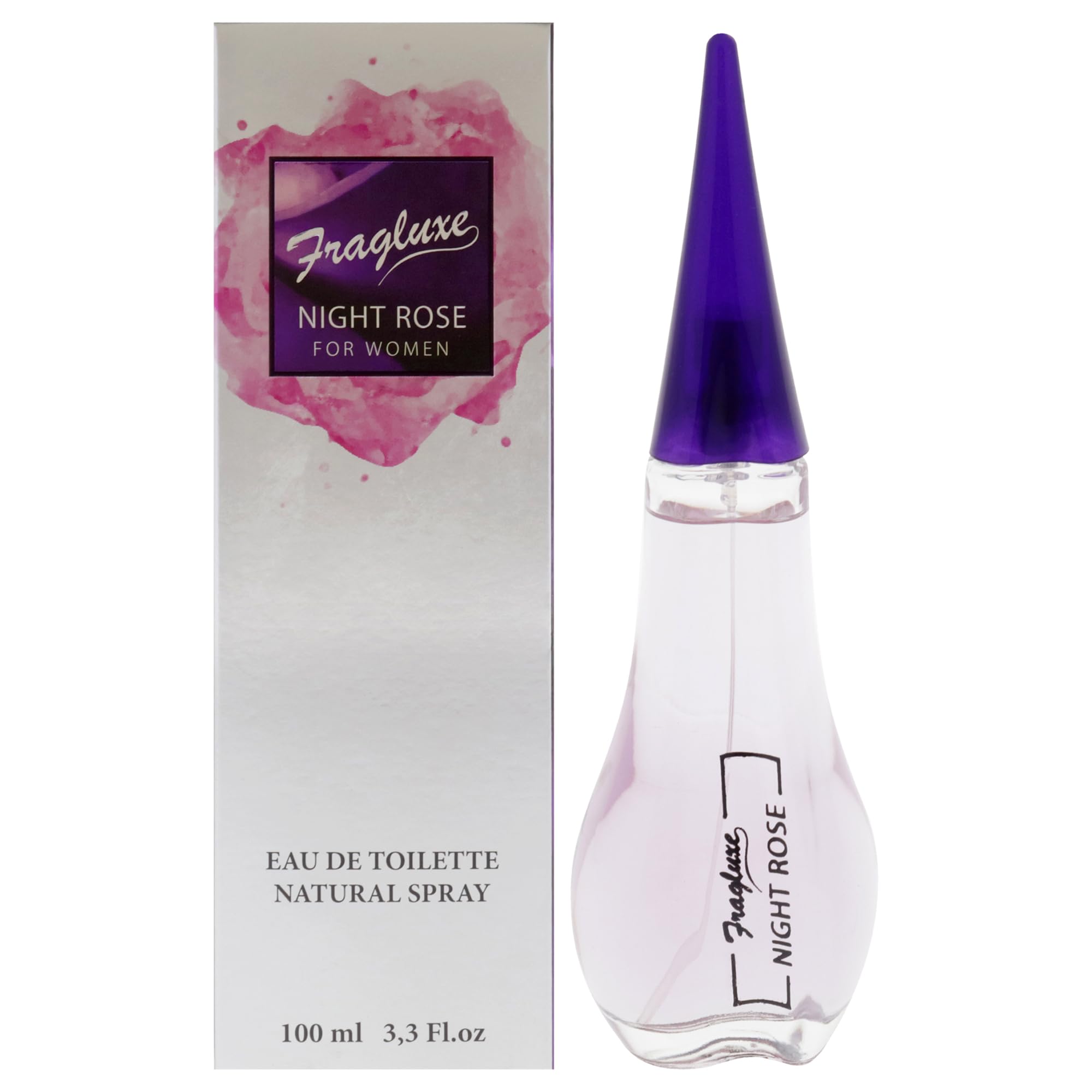 Fragluxe Night Rose Eau de Toilette Women Floral Gourmand Scent 3.3 oz Spray