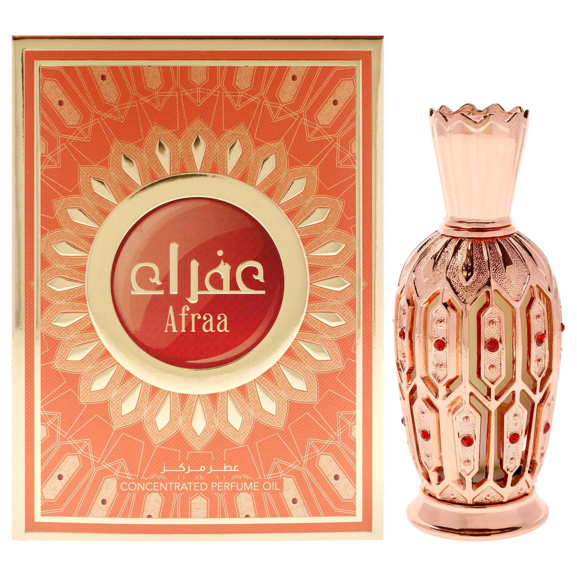 Hamidi Afraa Concentrated Perfume Oil Unisex, Warm Oriental Long-Lasting Parfum Oil, 20 ml