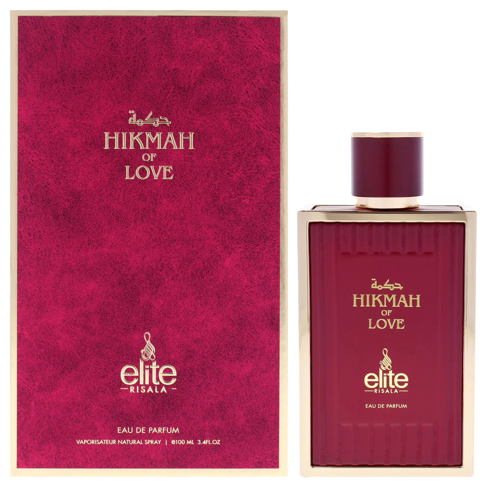 Risala Elite Hikmah of Love Eau de Parfum for Women, Oriental Floral Fragrance with Lychee Rose Vanilla Amber and Incense, 3.4 oz Spray