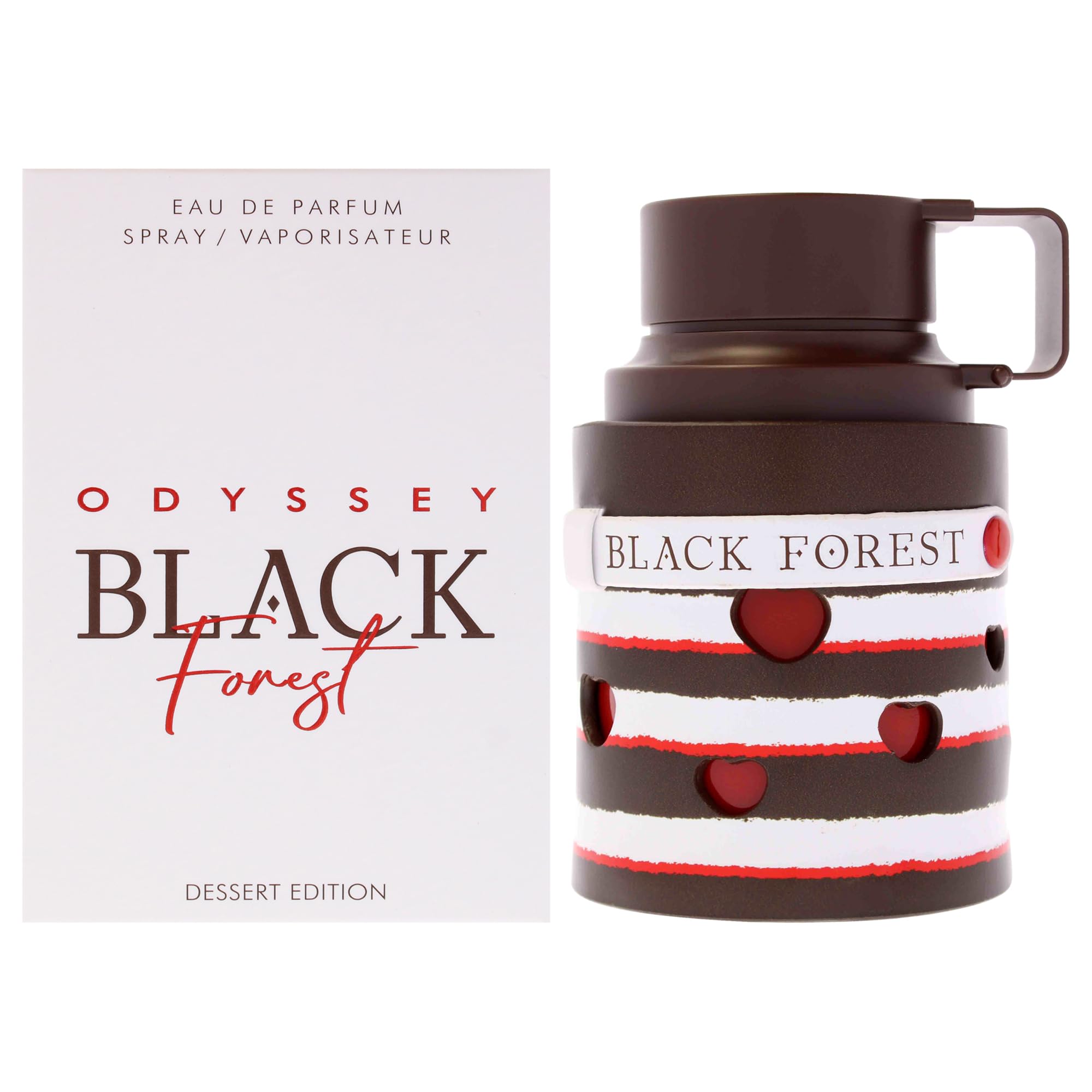 Armaf Odyssey Black Forest Dessert Edition Eau de Parfum Unisex, Sweet Gourmand Fragrance with Cherry Caramel Praline and Vanilla, 3.4 oz Spray