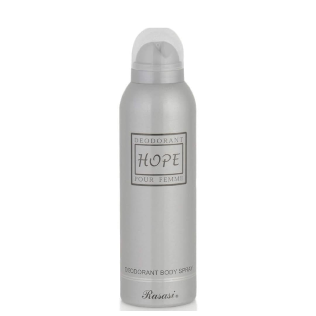 Rasasi Hope Deodorant Body Spray for Women, 6.8 Oz (200ml)