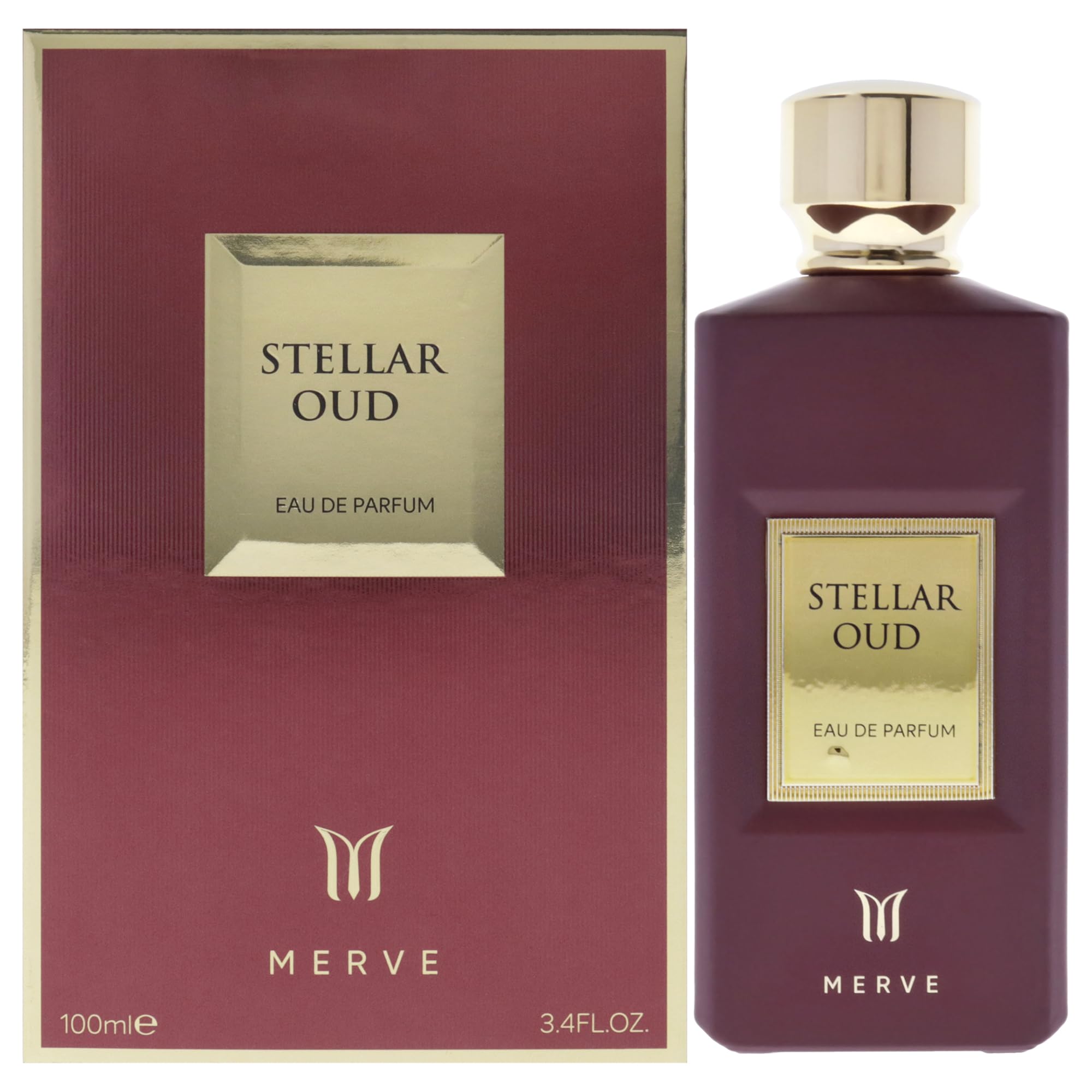 Merve Stellar Oud Eau de Parfum Unisex Oud Citrus Marine Scent 3.4 oz Spray