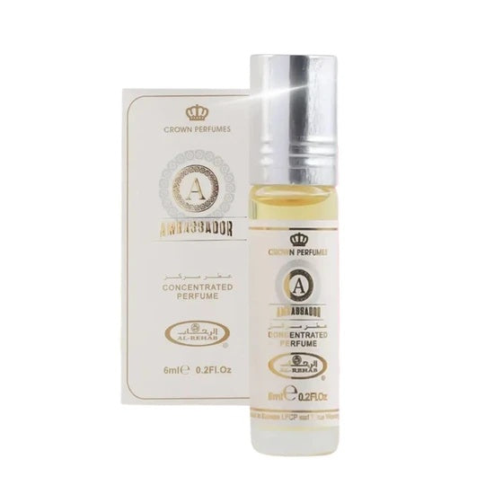 Al Rehab Ambassador Women Perfume Oil Roll On, 0.2 Fl Oz (6 ml)