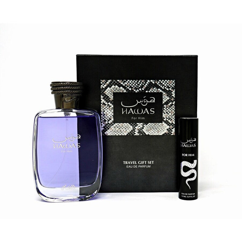 Hawas by Rasasi 2 Piece Travel Gift Set for Men