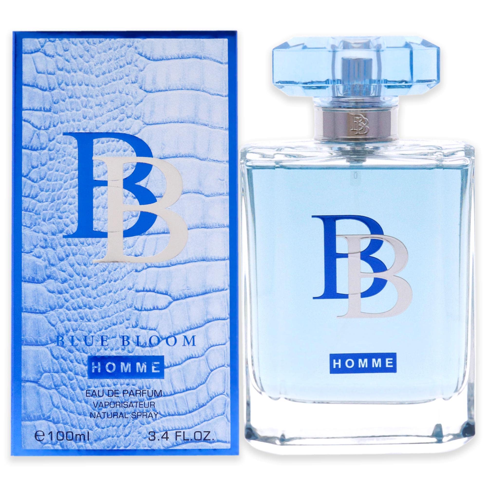 Blue Bloom Eau de Parfum Men Aromatic Fougere Scent 3.4 oz Spray