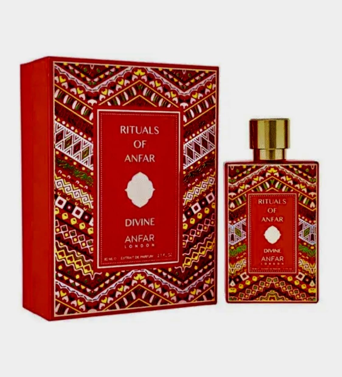 Anfar London Rituals Divine Extrait de Parfum for Women Woody Floral Spicy Fragrance with Lychee Rose and Cashmeran 2.7 oz Spray