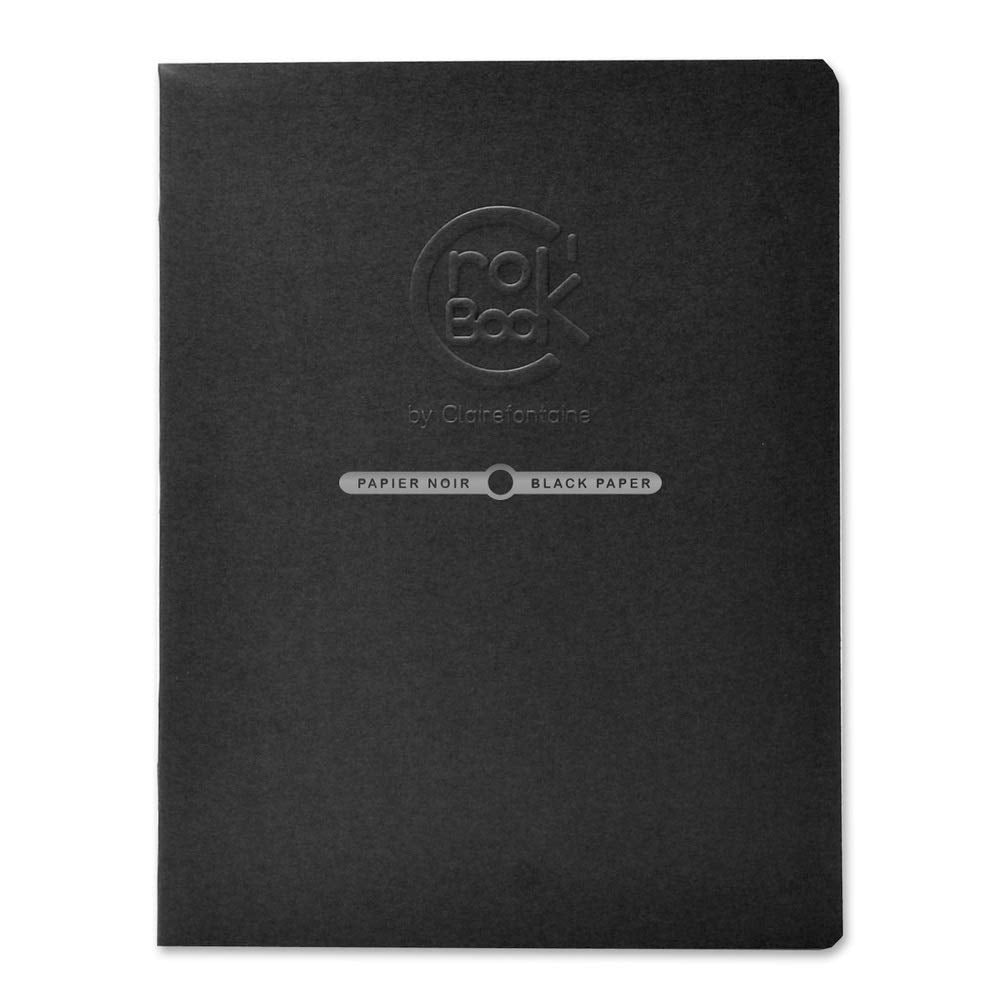 Clairefontaine Crok' Book Sketch Notebook - Black Paper -  Blank Sheets - 6 3/4 x 8 3/4