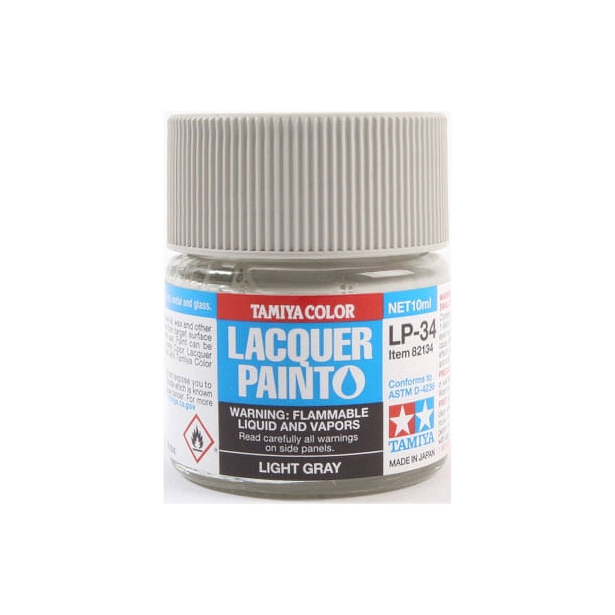 Tamiya LP-34 Light Gray Lacquer Model Paint, 10ml Bottle (82134)