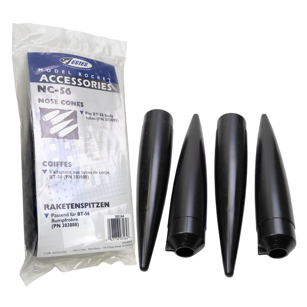 Estes NC-56 Nose Cone for Model Rockets (4 Pack)