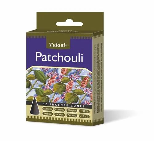 Tulasi Classic Incense Cones, Patchouli - 15 Count Pack