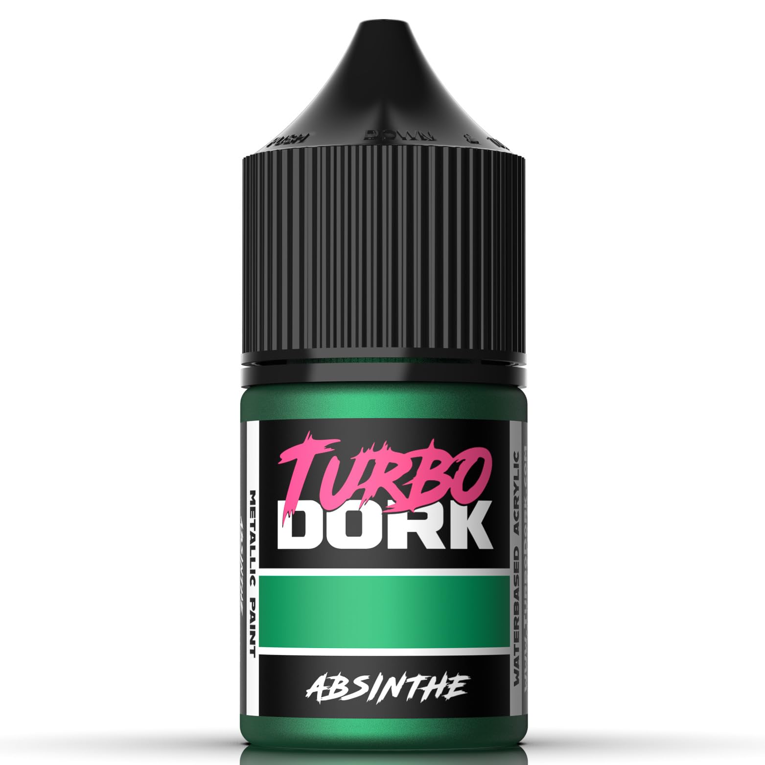 Turbo Dork Absinthe Metallic Acrylic Paint 22ml Bottle - Water-based Non-Toxic Metallic Finish Paint