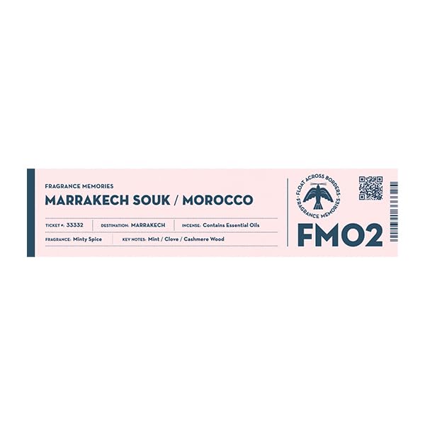 Nippon Kodo Fragrance Memories - FM 02 Marrakech Souk/Morocco (15 Sticks), Japanese Quality Incense, Since 1575